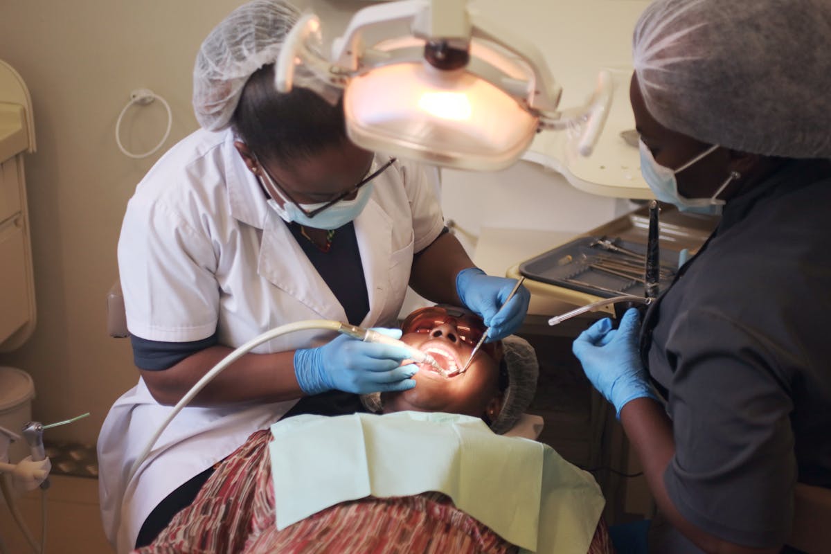 A Man Getting a Dental Treatment