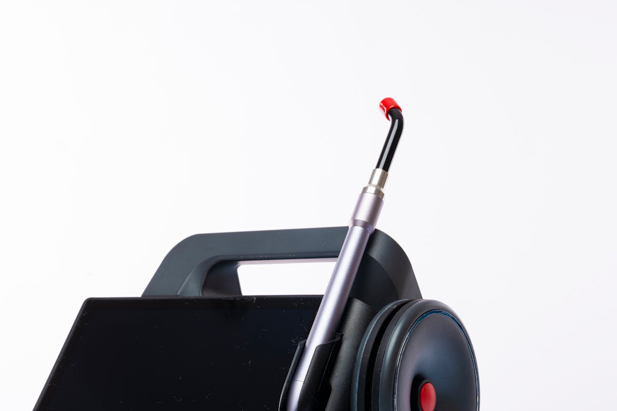 Modern Dental Laser Device with Screen and Handpiece