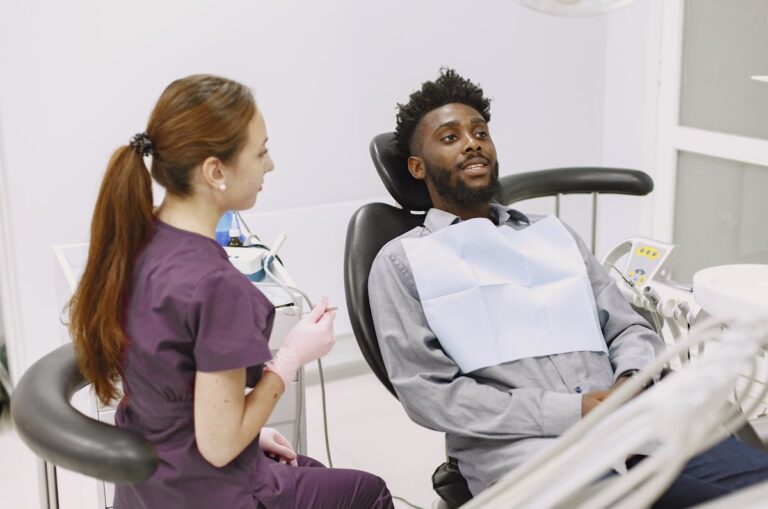 Man Having Dental Checkup